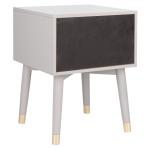 Gray Wood 2-Drawer Katie End Table