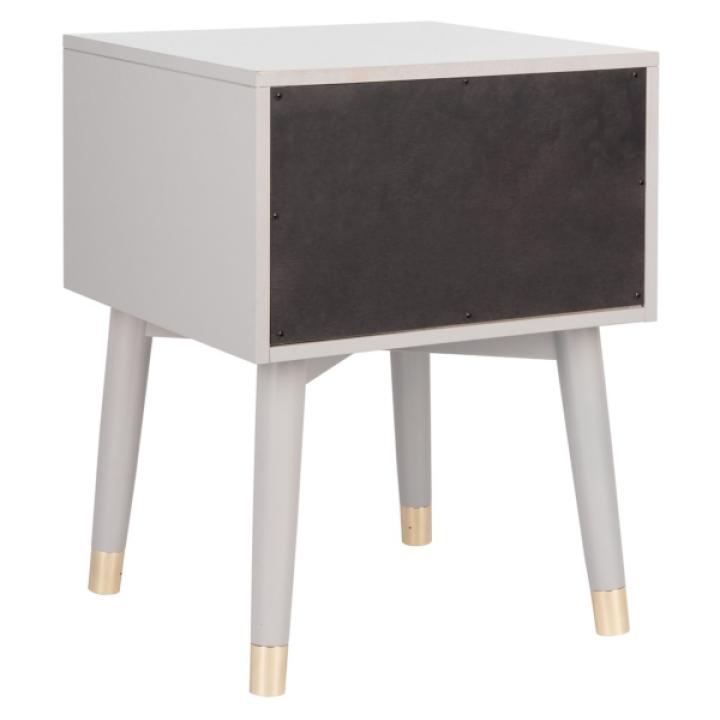 Gray Wood 2-Drawer Katie End Table