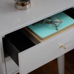 Gray Wood 2-Drawer Katie End Table