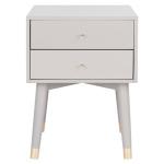 Gray Wood 2-Drawer Katie End Table