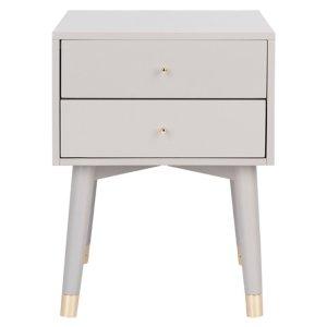 Gray Wood 2-Drawer Katie End Table