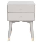 Gray Wood 2-Drawer Katie End Table