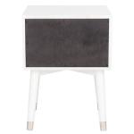 White Wood 2-Drawer Katie End Table