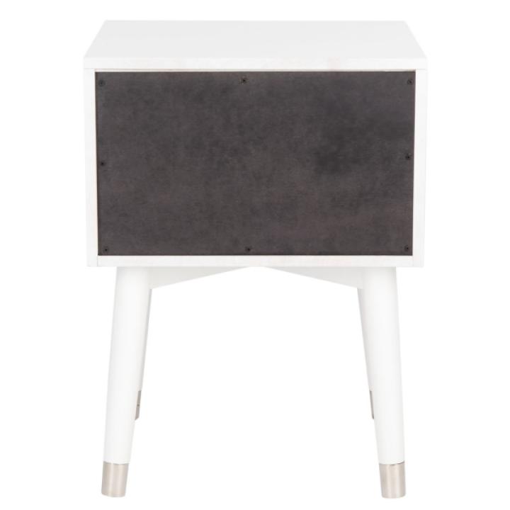White Wood 2-Drawer Katie End Table