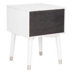 White Wood 2-Drawer Katie End Table