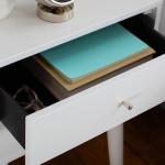 White Wood 2-Drawer Katie End Table