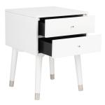 White Wood 2-Drawer Katie End Table