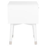 White Wood 2-Drawer Katie End Table