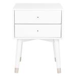 White Wood 2-Drawer Katie End Table