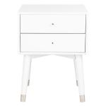 White Wood 2-Drawer Katie End Table