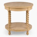 Isabella Natural Wood Round End Table