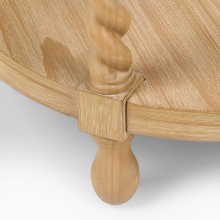Isabella Natural Wood Round End Table