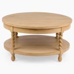 Isabella Natural Wood Round Coffee Table