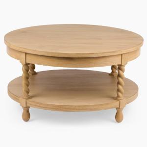 Isabella Natural Wood Round Coffee Table