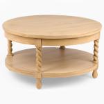 Isabella Natural Wood Round Coffee Table