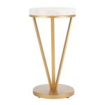 Marble & Gold Leilah Accent Table