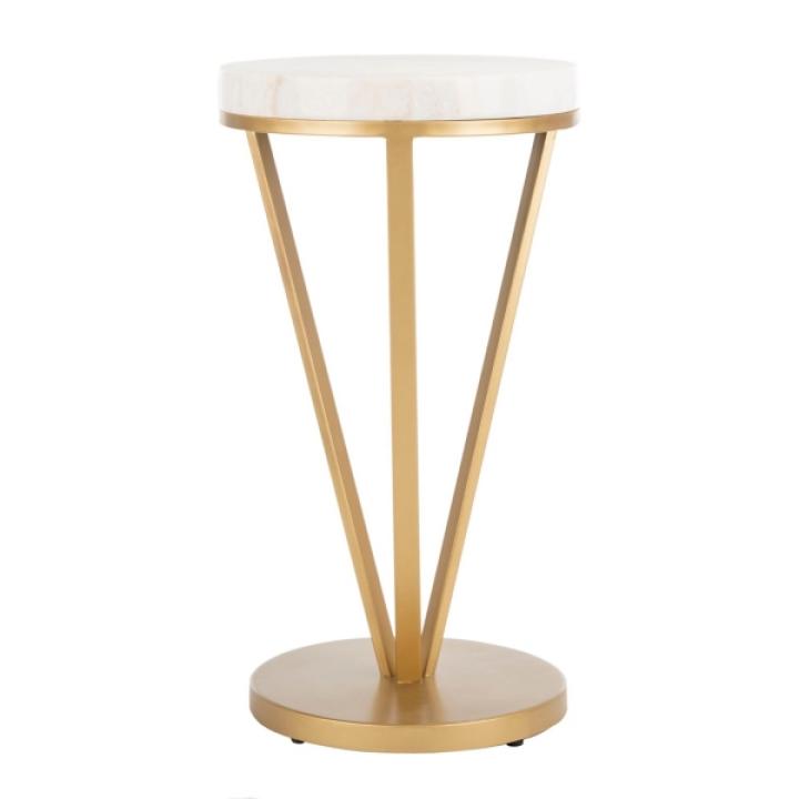 Marble & Gold Leilah Accent Table