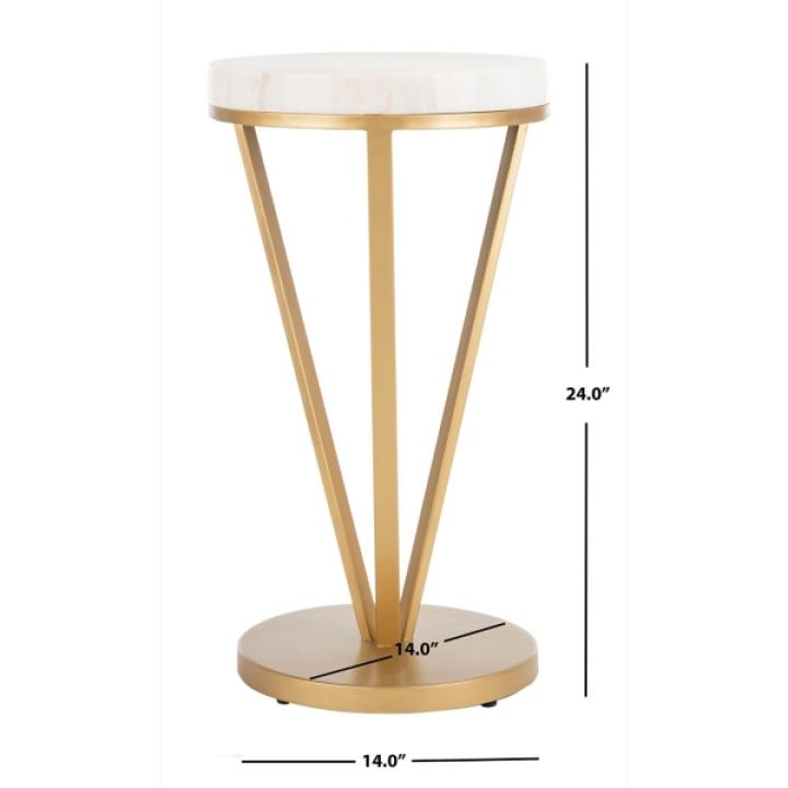 Marble & Gold Leilah Accent Table