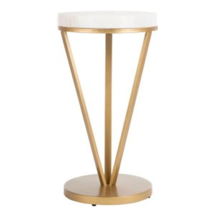 Marble & Gold Leilah Accent Table