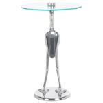 Silver Crane Metal Accent Table