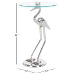 Silver Crane Metal Accent Table