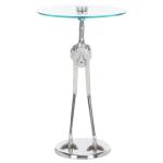 Silver Crane Metal Accent Table