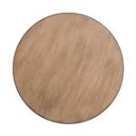 Light Brown Wood Round Scandinavian End Table