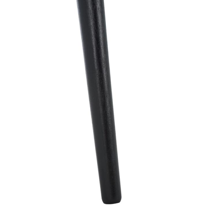 Black Wood Round Scandinavian End Table