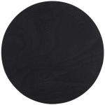 Black Wood Round Scandinavian End Table