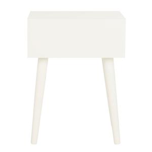 White Wood Lyla Scandinavian End Table