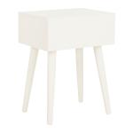 White Wood Lyla Scandinavian End Table