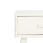 White Wood Lyla Scandinavian End Table