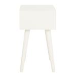 White Wood Lyla Scandinavian End Table