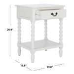 White Wood Phoebe End Table