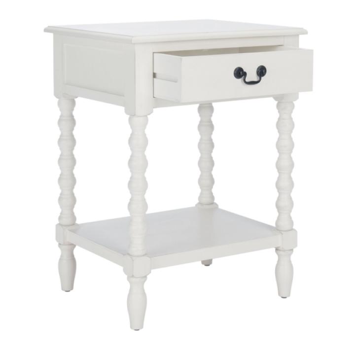 White Wood Phoebe End Table