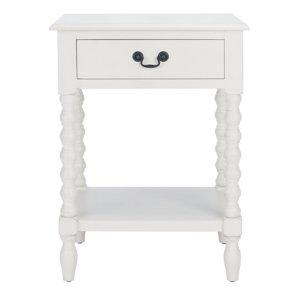 White Wood Phoebe End Table