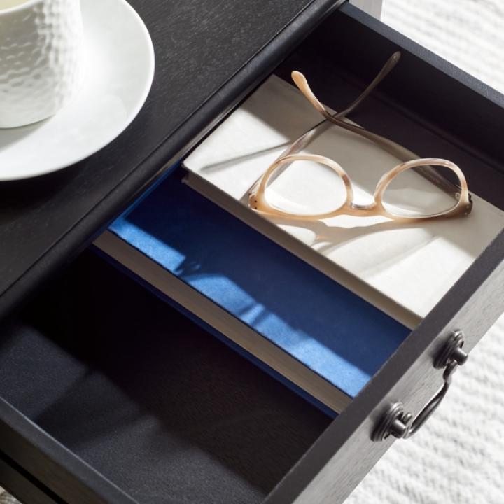 Black Wood Phoebe End Table