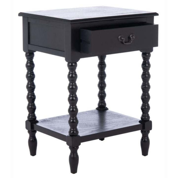 Black Wood Phoebe End Table