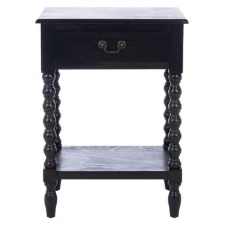 Black Wood Phoebe End Table