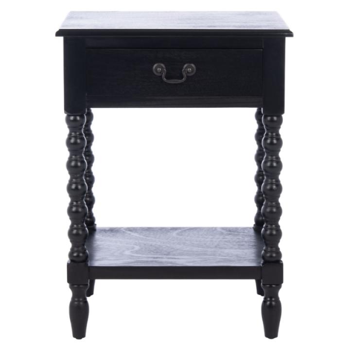 Black Wood Phoebe End Table