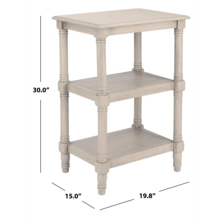 Gray 3-Tier Lida Traditional Accent Table
