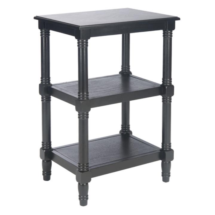 Lida Black Traditional Accent Table
