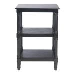 Lida Black Traditional Accent Table