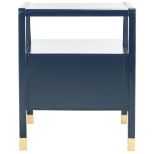 Navy 2-Drawer Lina Modern Accent Table