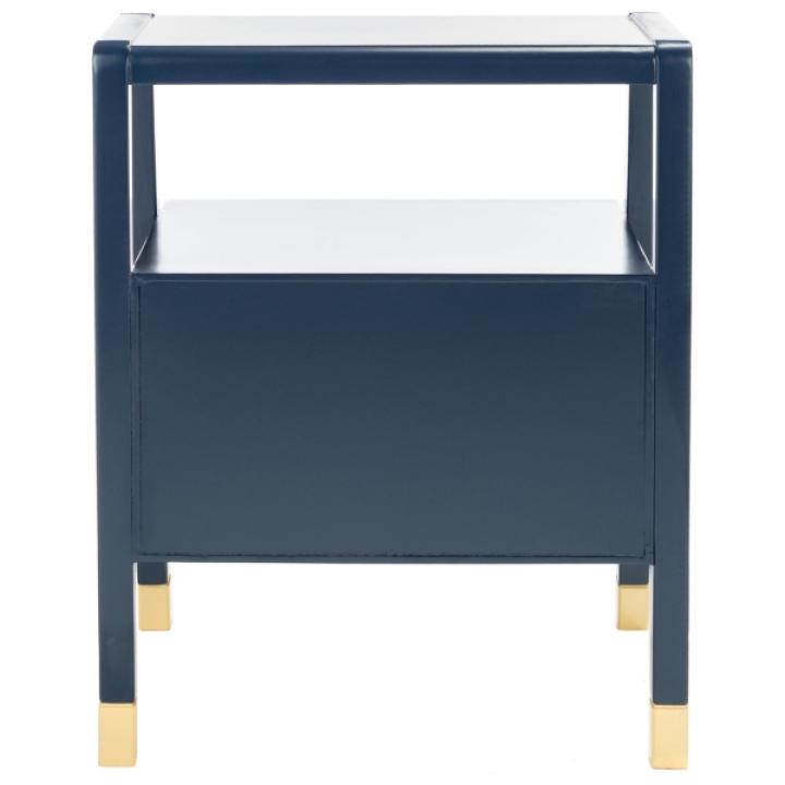 Navy 2-Drawer Lina Modern Accent Table