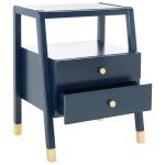 Navy 2-Drawer Lina Modern Accent Table