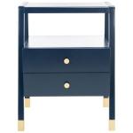 Navy 2-Drawer Lina Modern Accent Table