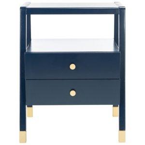 Navy 2-Drawer Lina Modern Accent Table