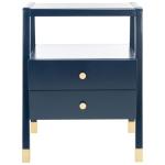 Navy 2-Drawer Lina Modern Accent Table