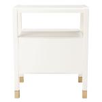 White 2-Drawer Lina Modern Accent Table
